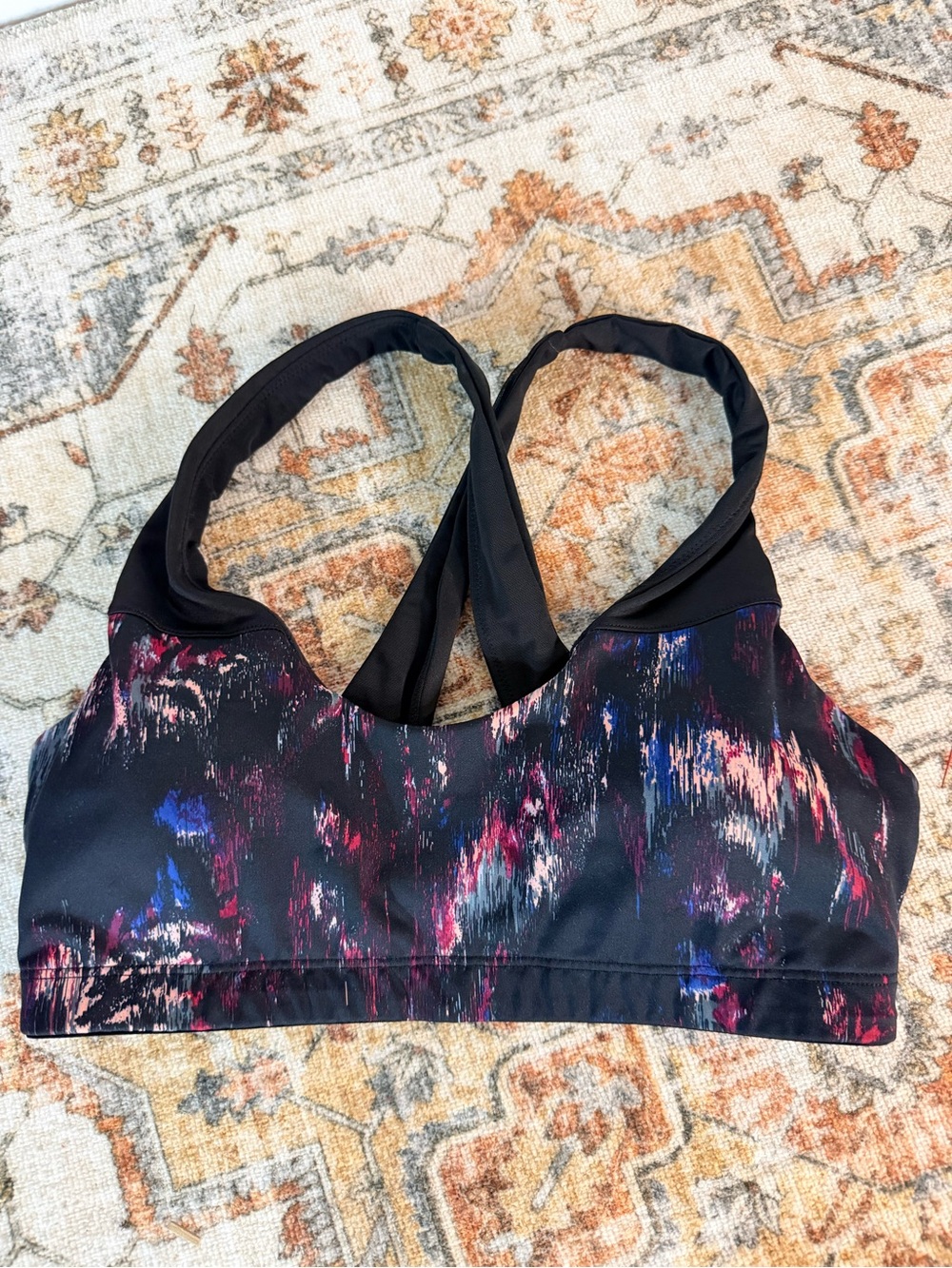 Victoria Secret Sport Black and multi color sports bra